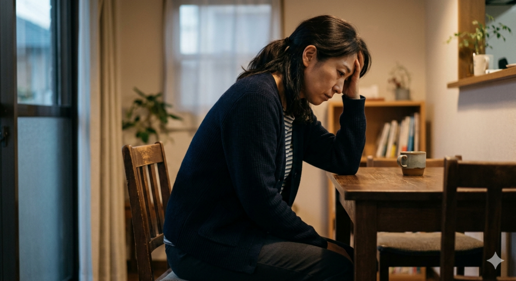 不倫して別居している夫に悩む妻