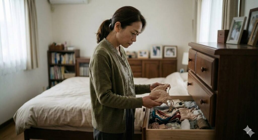 女性の下着を見つけた妻